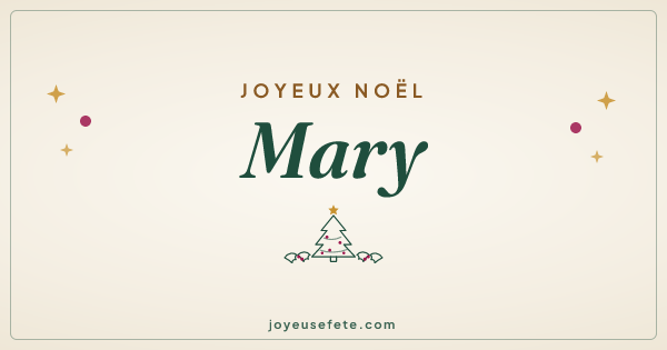 Image « Joyeux Noël Mary » au format large