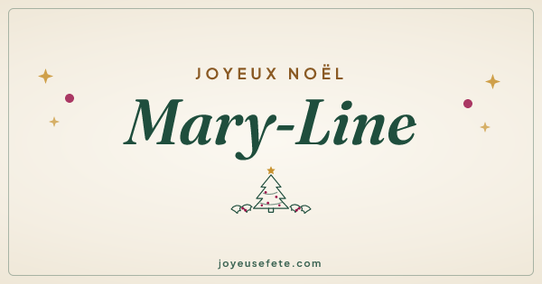 Image « Joyeux Noël Mary-Line » au format large