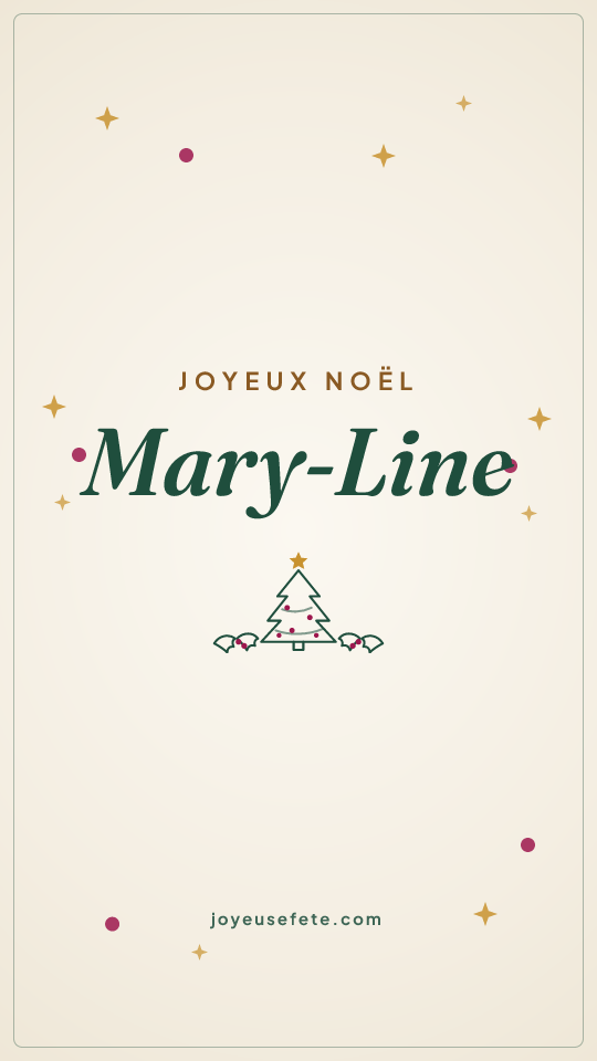 Image « Joyeux Noël Mary-Line » au format story