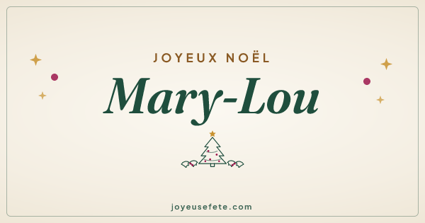 Image « Joyeux Noël Mary-Lou » au format large