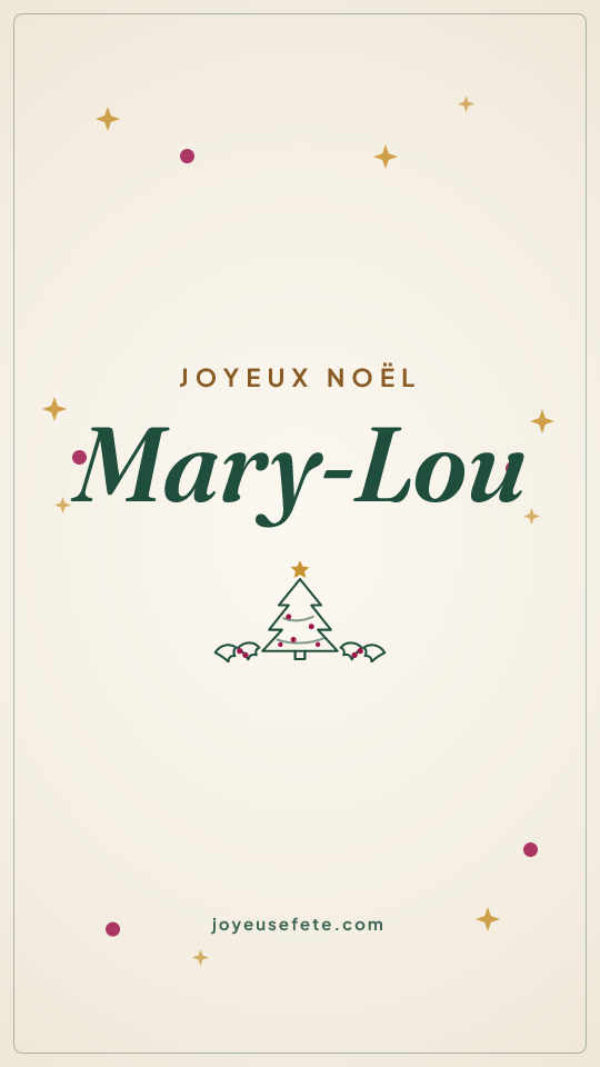 Image « Joyeux Noël Mary-Lou » au format story