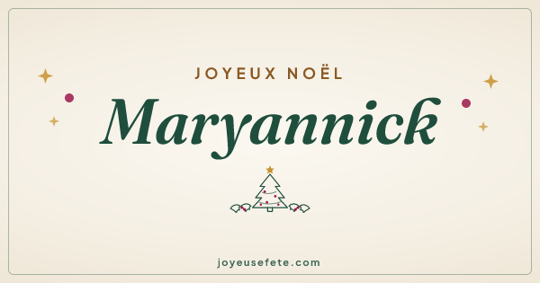 Image « Joyeux Noël Maryannick » au format large