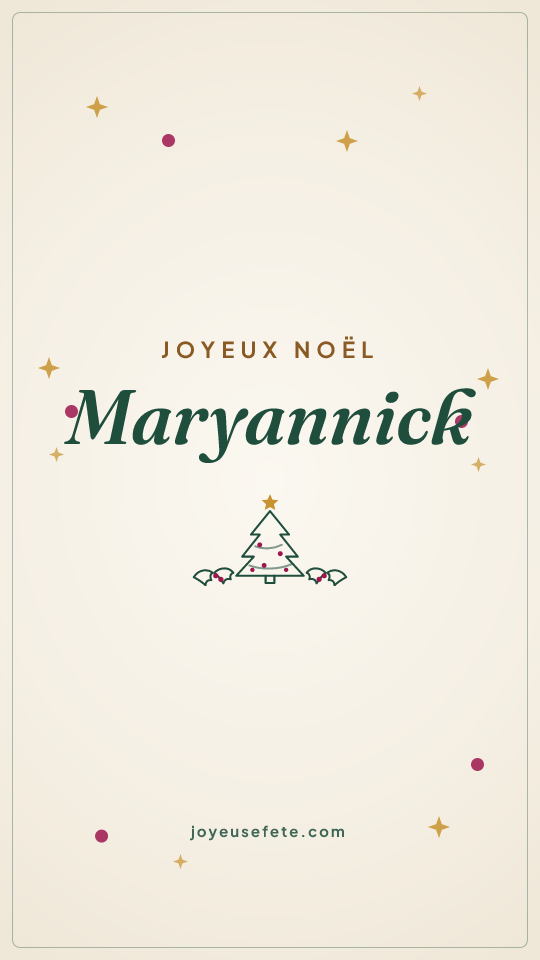 Image « Joyeux Noël Maryannick » au format story
