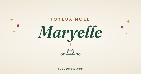 Image « Joyeux Noël Maryelle » au format large