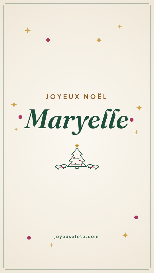 Image « Joyeux Noël Maryelle » au format story