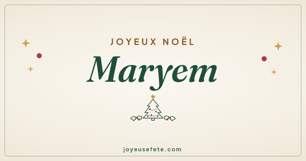 Image « Joyeux Noël Maryem » au format large