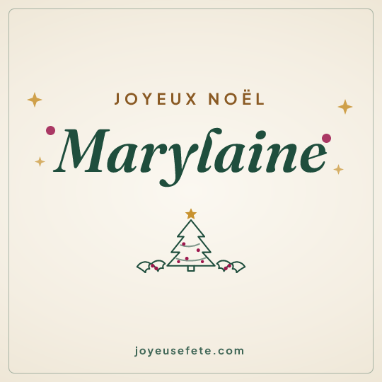 Image carrée « Joyeux Noël Marylaine » pour WhatsApp