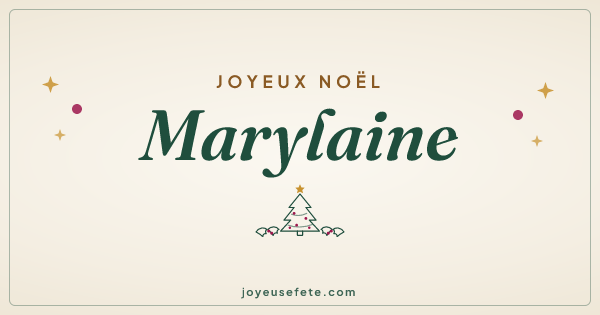 Image « Joyeux Noël Marylaine » au format large
