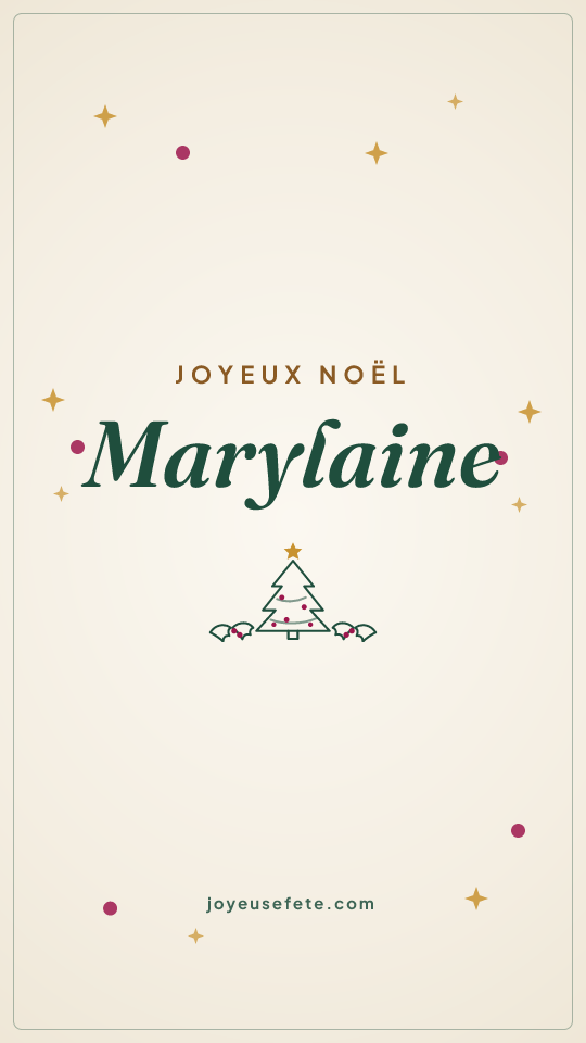 Image « Joyeux Noël Marylaine » au format story