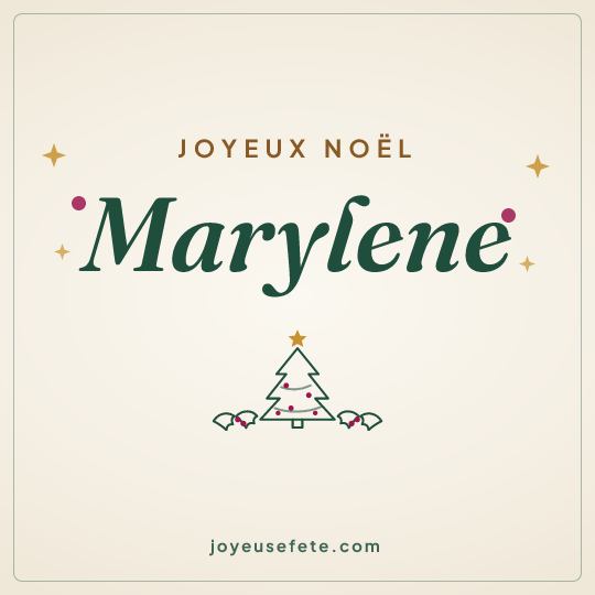 Image carrée « Joyeux Noël Marylene » pour WhatsApp