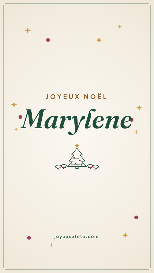 Image « Joyeux Noël Marylene » au format story