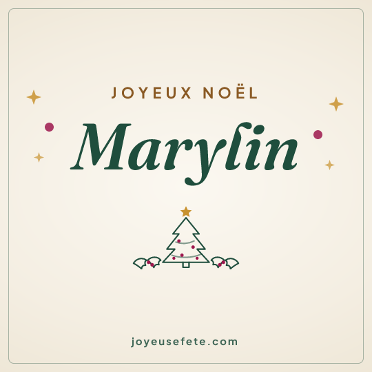 Image carrée « Joyeux Noël Marylin » pour WhatsApp