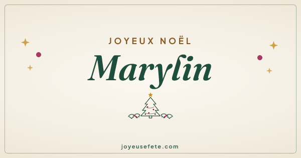 Image « Joyeux Noël Marylin » au format large