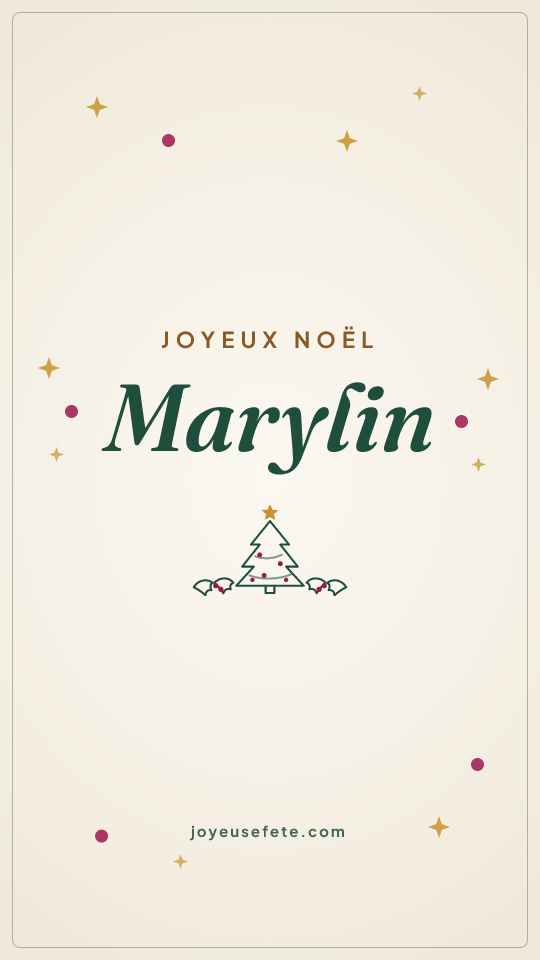 Image « Joyeux Noël Marylin » au format story