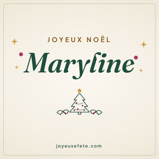 Image carrée « Joyeux Noël Maryline » pour WhatsApp