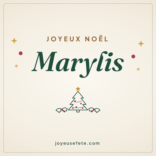 Image carrée « Joyeux Noël Marylis » pour WhatsApp