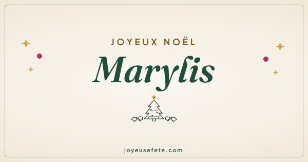 Image « Joyeux Noël Marylis » au format large