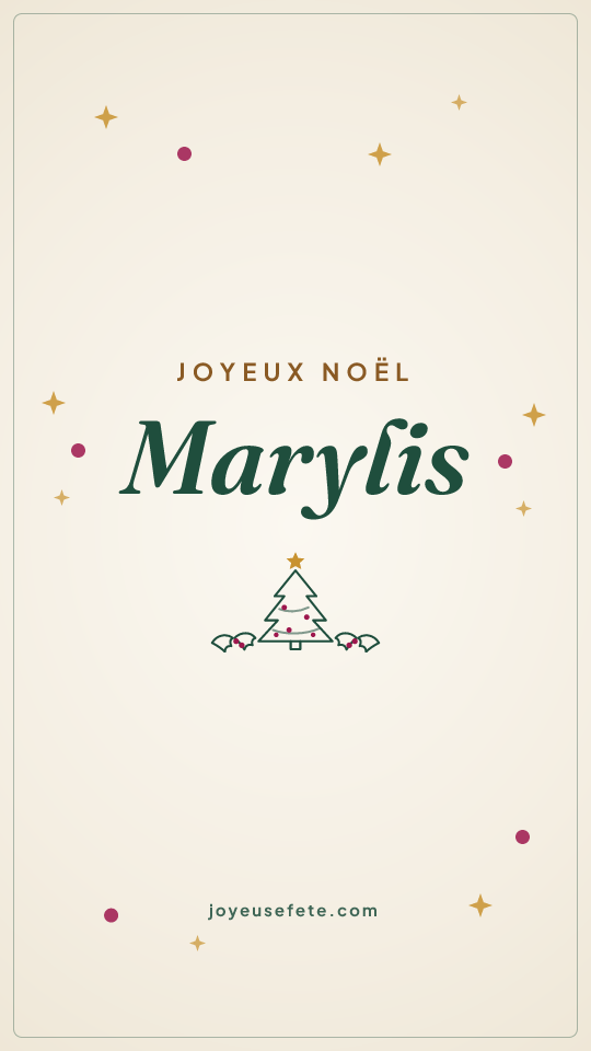 Image « Joyeux Noël Marylis » au format story