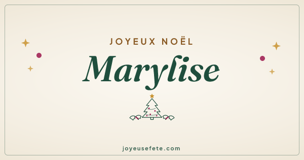 Image « Joyeux Noël Marylise » au format large