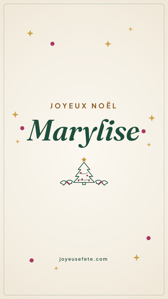 Image « Joyeux Noël Marylise » au format story