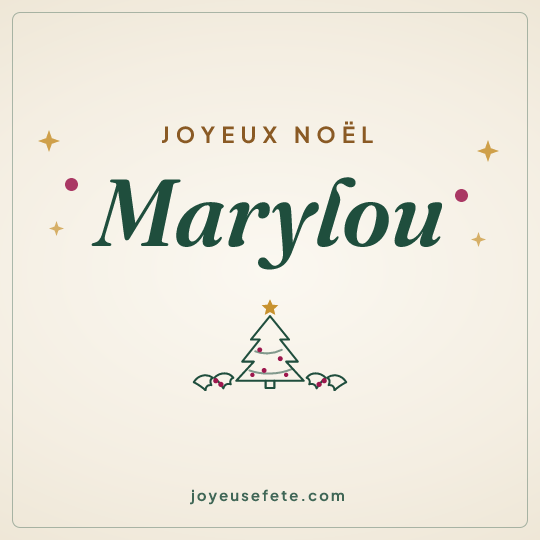 Image carrée « Joyeux Noël Marylou » pour WhatsApp