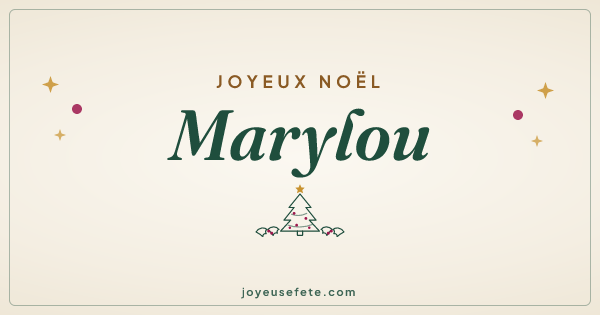 Image « Joyeux Noël Marylou » au format large