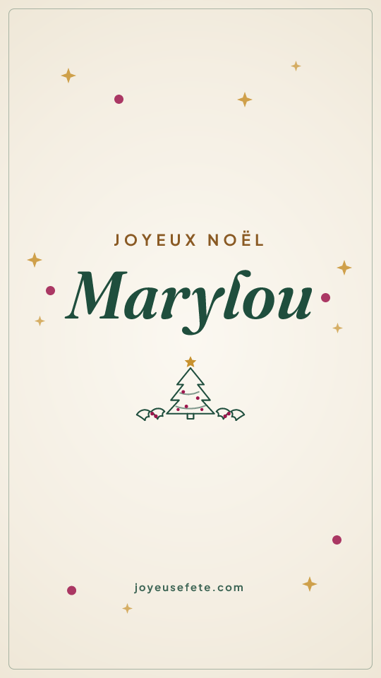 Image « Joyeux Noël Marylou » au format story