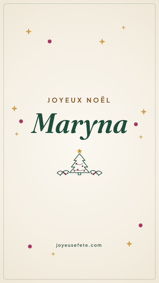 Image « Joyeux Noël Maryna » au format story