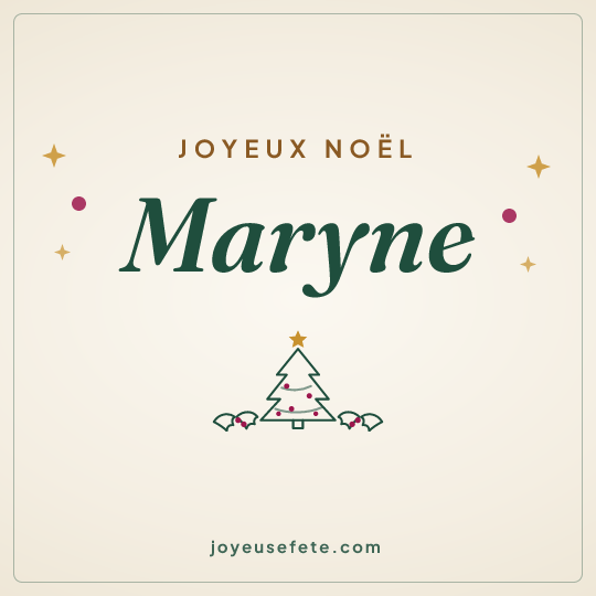 Image carrée « Joyeux Noël Maryne » pour WhatsApp