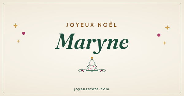 Image « Joyeux Noël Maryne » au format large