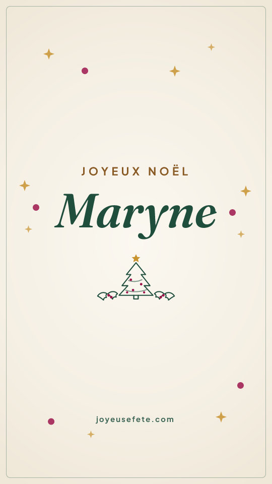 Image « Joyeux Noël Maryne » au format story