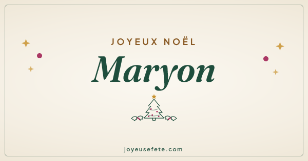 Image « Joyeux Noël Maryon » au format large
