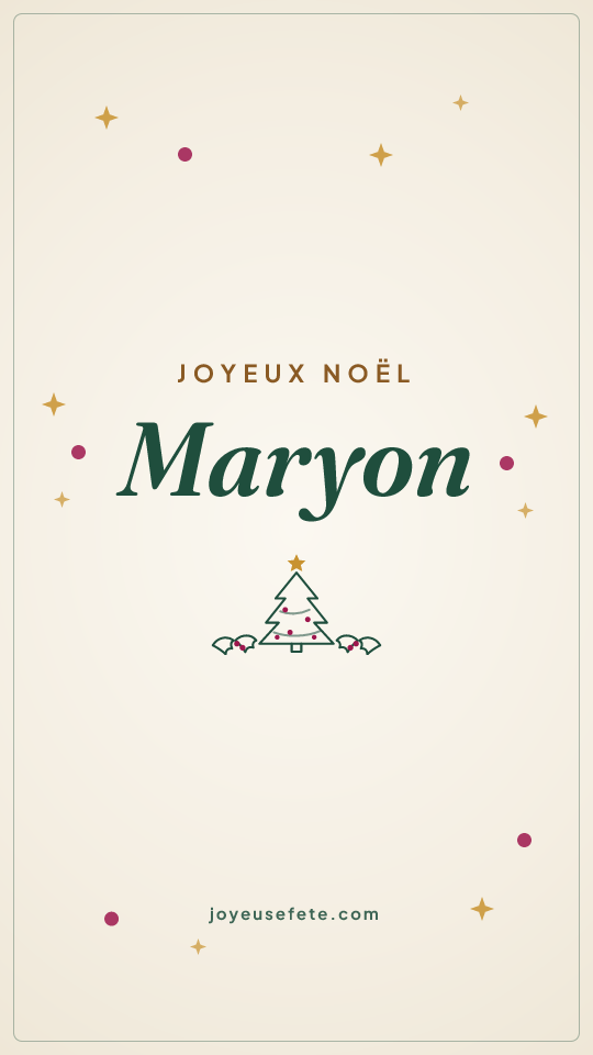 Image « Joyeux Noël Maryon » au format story