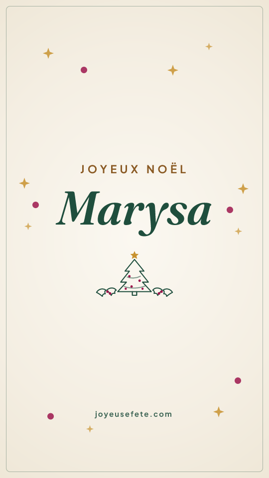 Image « Joyeux Noël Marysa » au format story