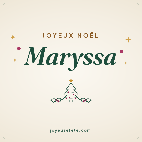 Image carrée « Joyeux Noël Maryssa » pour WhatsApp