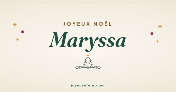 Image « Joyeux Noël Maryssa » au format large