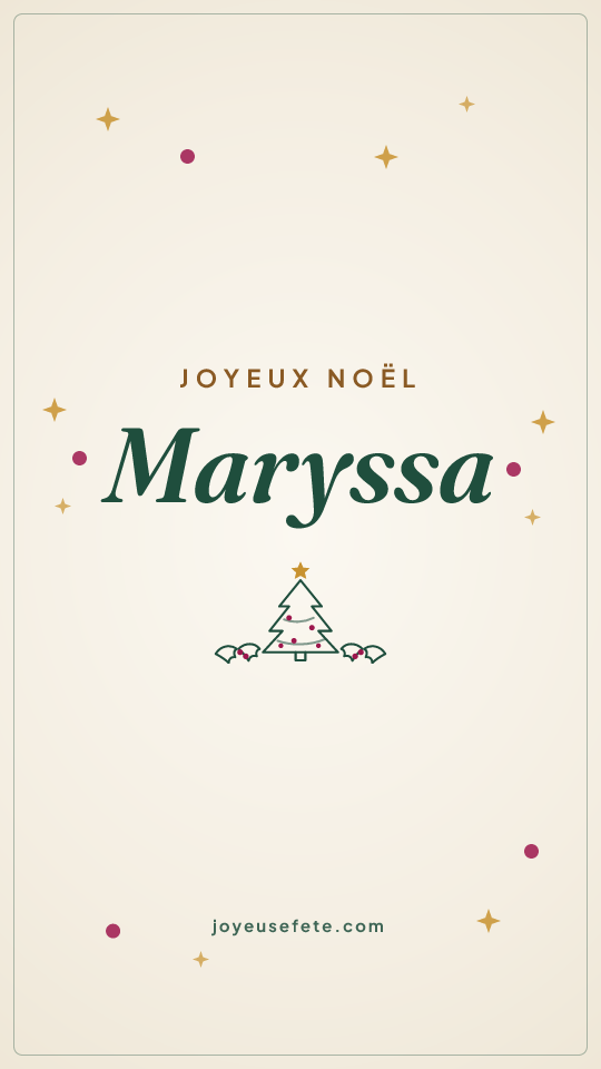 Image « Joyeux Noël Maryssa » au format story