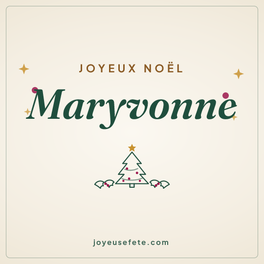 Image carrée « Joyeux Noël Maryvonne » pour WhatsApp