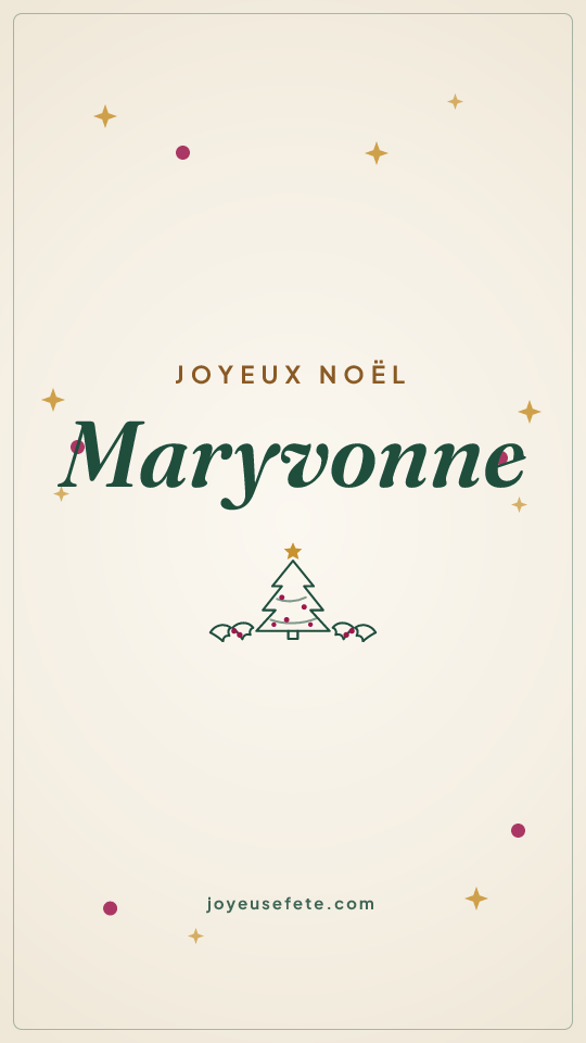Image « Joyeux Noël Maryvonne » au format story