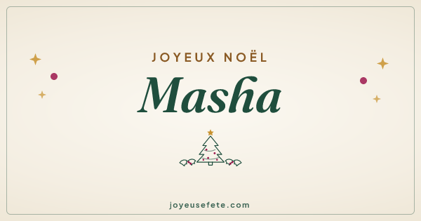 Image « Joyeux Noël Masha » au format large