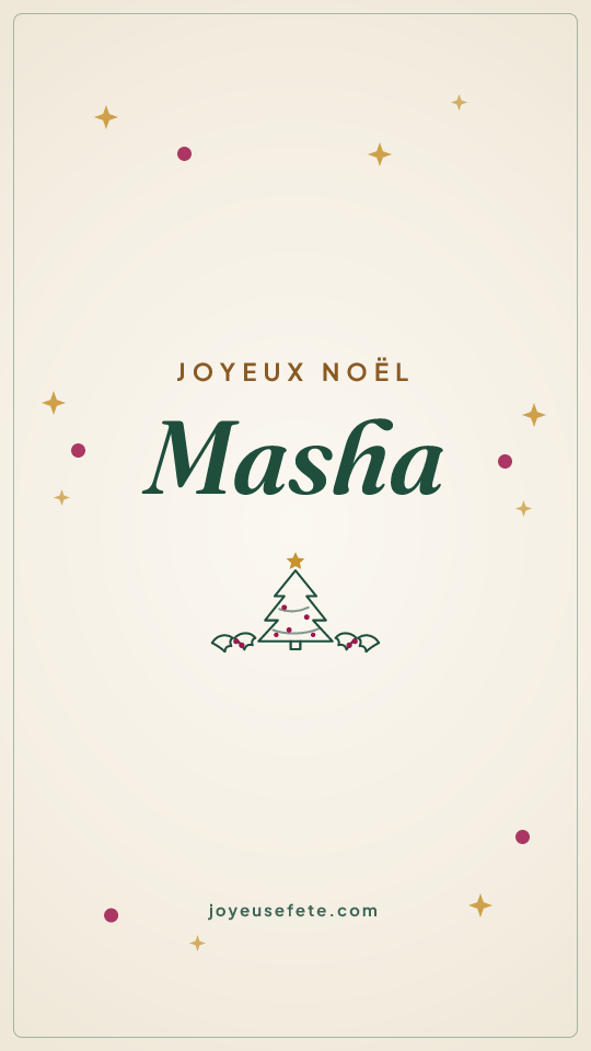 Image « Joyeux Noël Masha » au format story