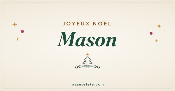 Image « Joyeux Noël Mason » au format large