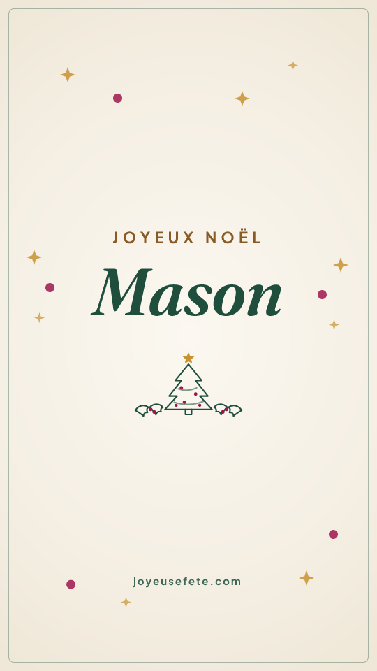 Image « Joyeux Noël Mason » au format story