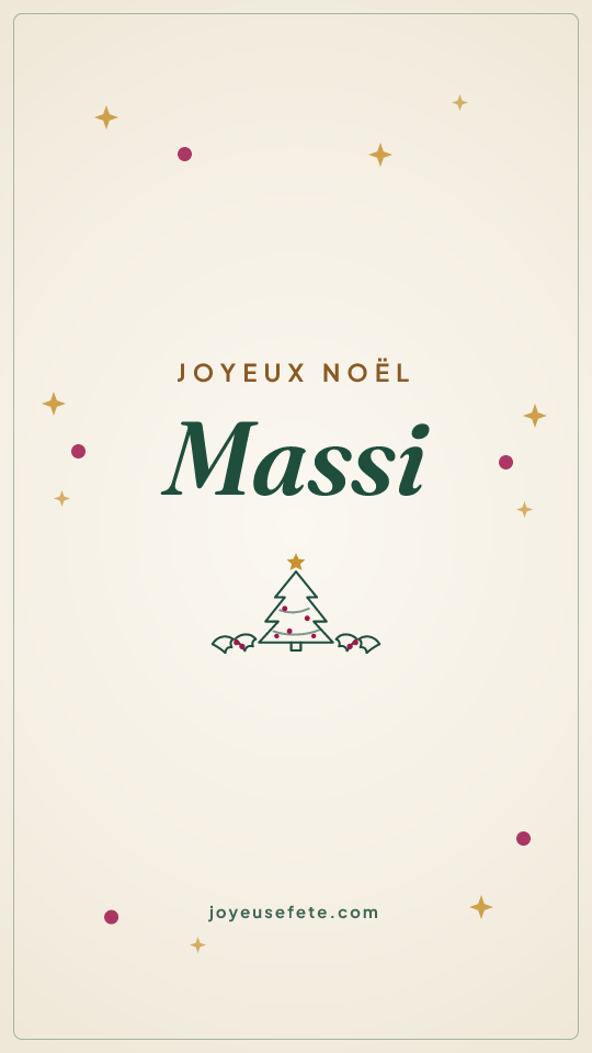 Image « Joyeux Noël Massi » au format story