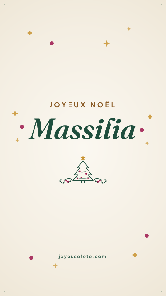 Image « Joyeux Noël Massilia » au format story