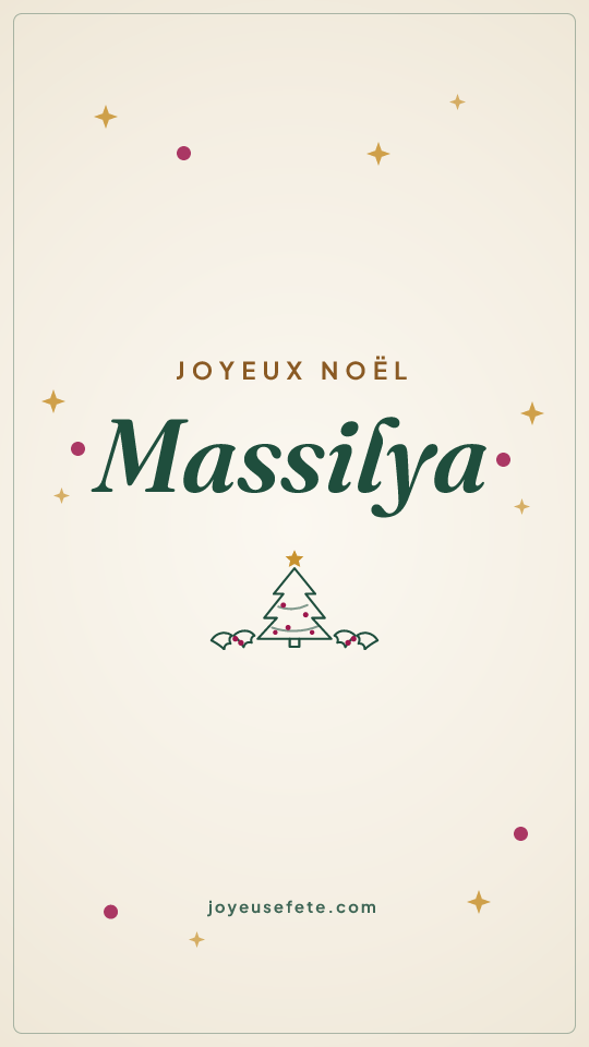 Image « Joyeux Noël Massilya » au format story