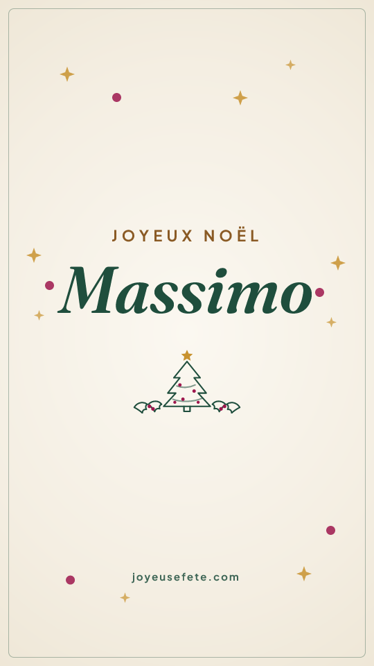 Image « Joyeux Noël Massimo » au format story