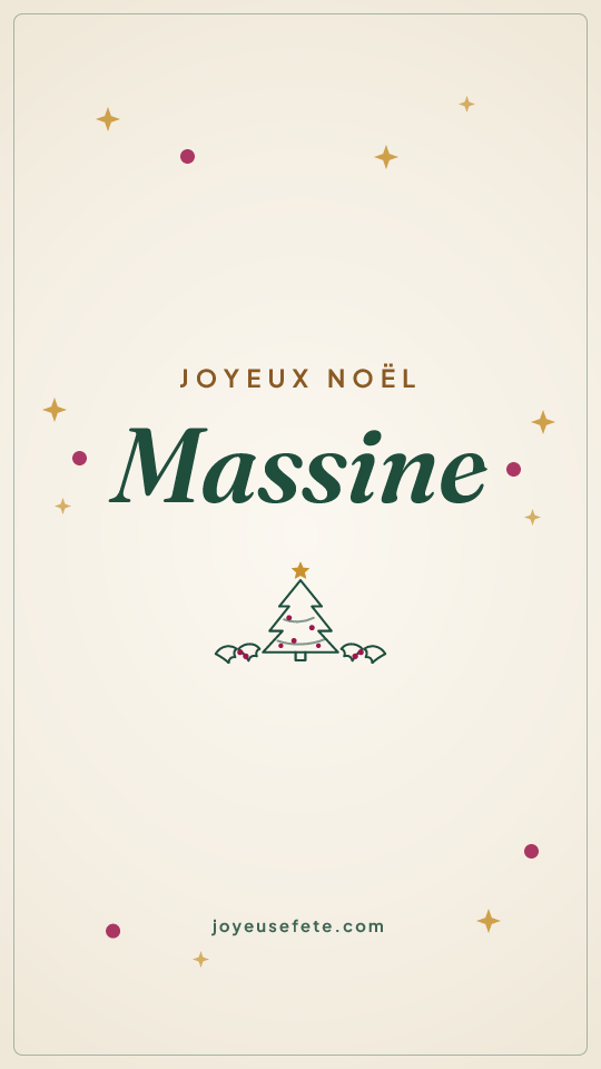 Image « Joyeux Noël Massine » au format story