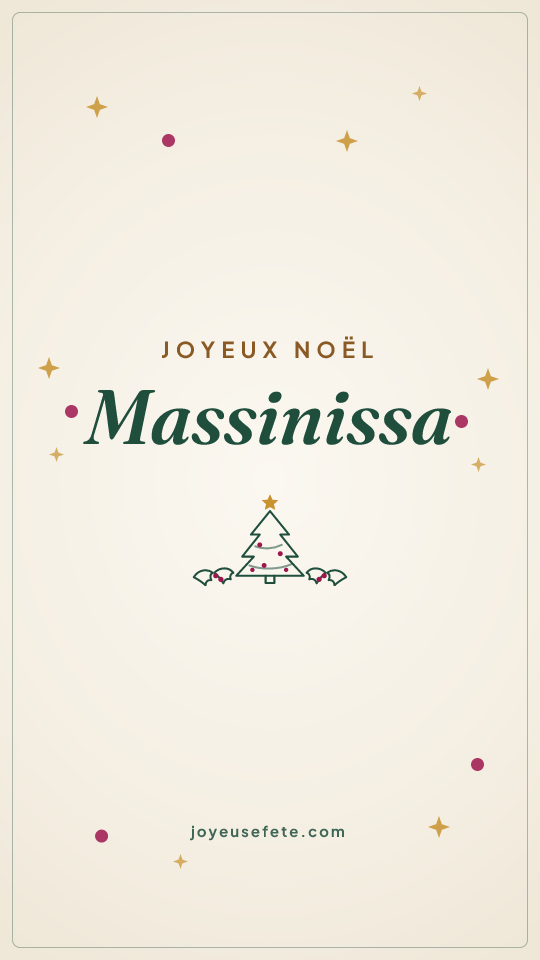 Image « Joyeux Noël Massinissa » au format story