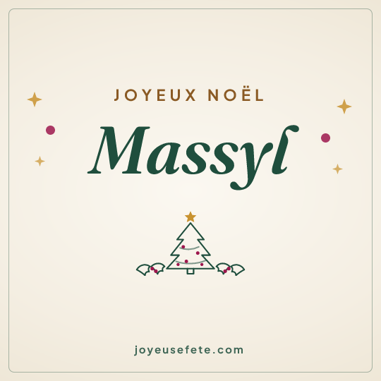 Image carrée « Joyeux Noël Massyl » pour WhatsApp